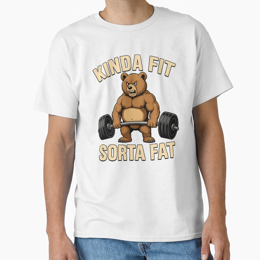 Kinda Fit Sorta Fat Bear Weightlifting Design by haitrieuic96
