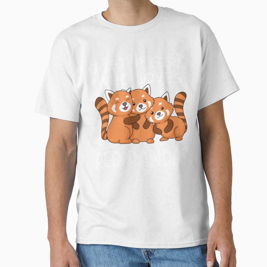 Just A Girl Who Loves Red Pandas Gift Women Kawaii Red Panda by DSWShirts