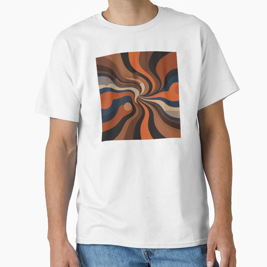 Retro Abstract Swirl in Warm Earth Tones by myforestfog