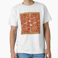 Groovy 70s style flower pattern, retro color palette by Pim-pimporn