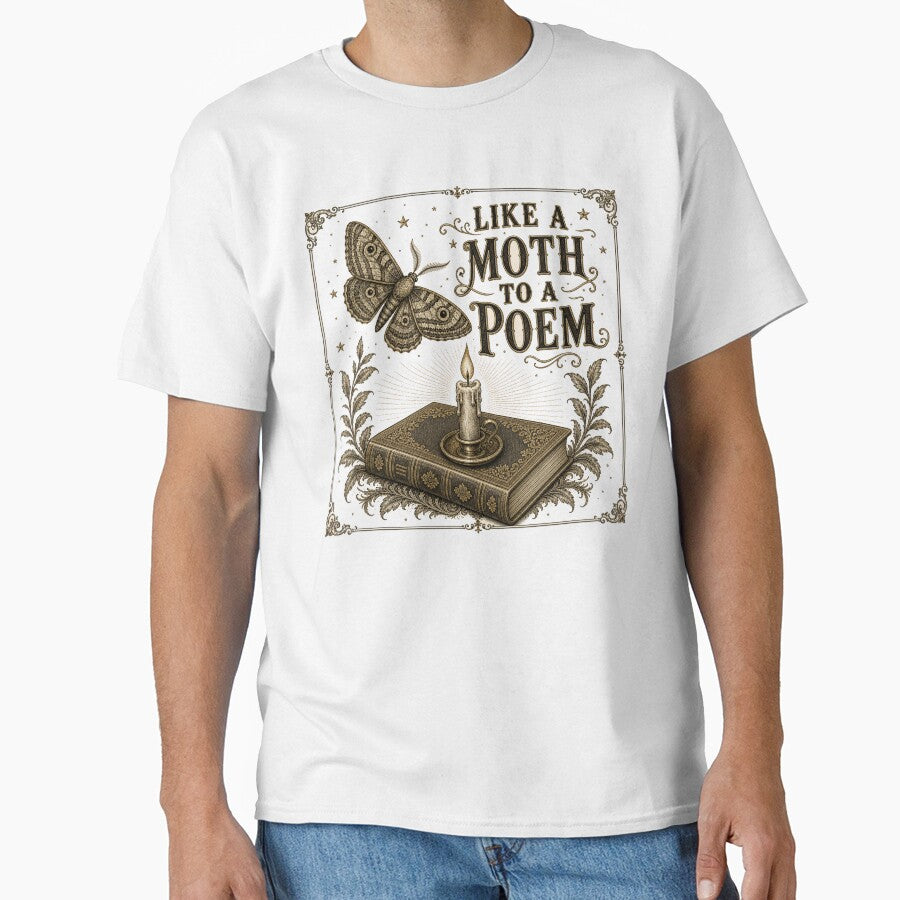 Like a Moth to a Poem Vintage Moth and Candle by BoosterShop
