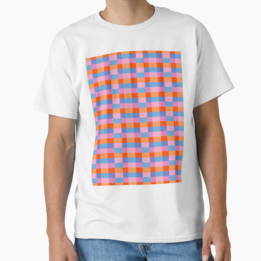 Summer Plaid in Pink and Blue by OpalEllery