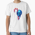 Candy Cane Skull – Neon Christmas by Savannarojas