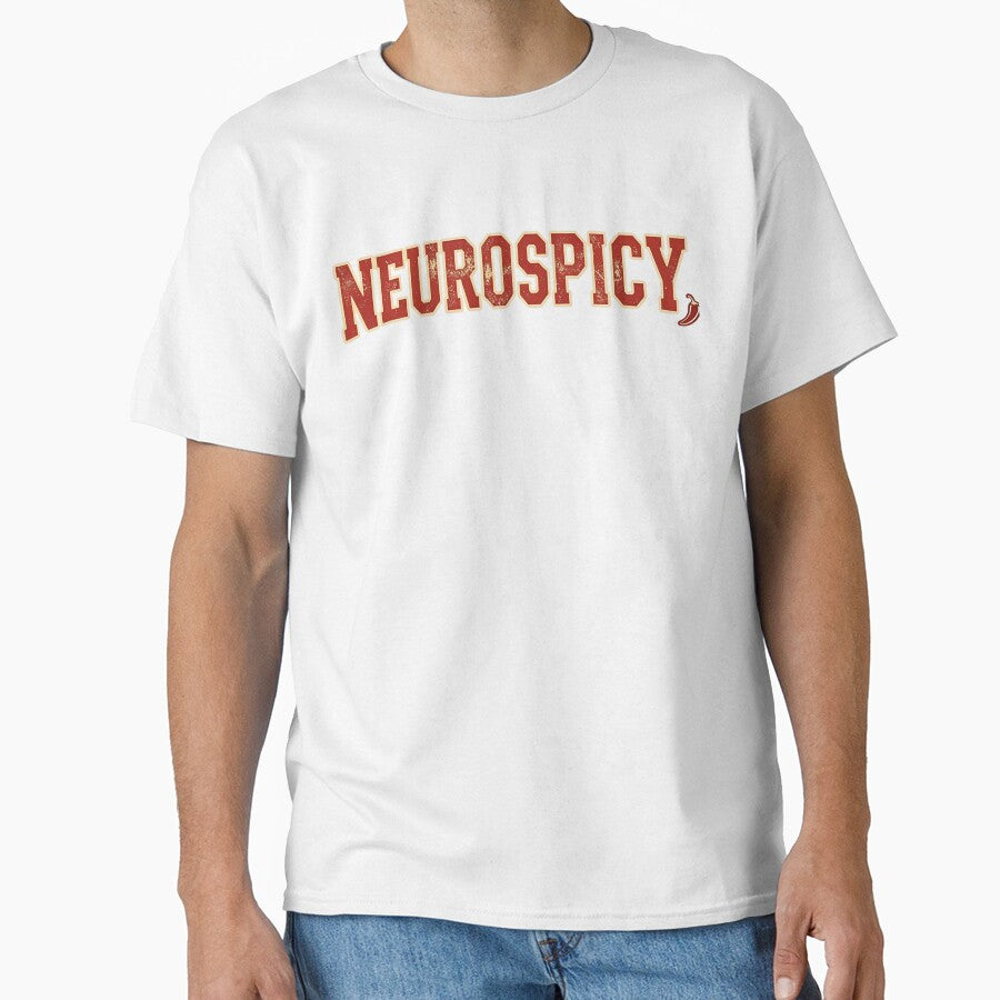 Neurospicy Vintage Varsity Design Funny Neurodivergent ADHD Autism Gift by GallaresDesign