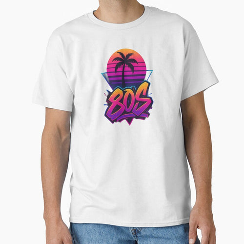 80s Retro Sunset Graffiti – Neon Palm Tree Synthwave Design by DPSz