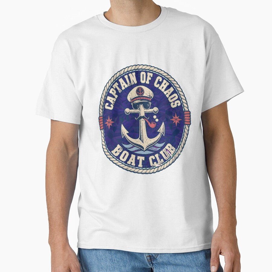 Funny Captain Awesome for Men, Boating Anchor Graphic, Soft cotton blend, nautical anchor graphic, casual boati. by Kiwno-Q
