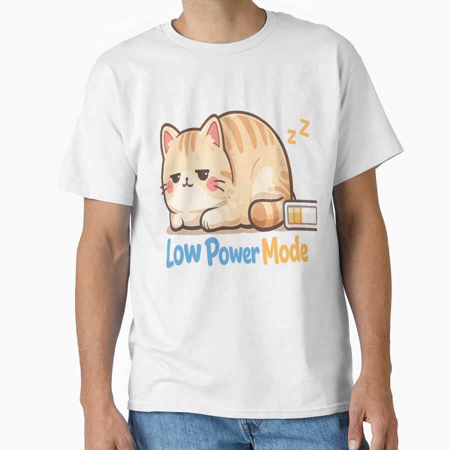 Low Power Mode Cat – Cute Lazy Cat Loaf Funny Tired Mood Design by BabyStark