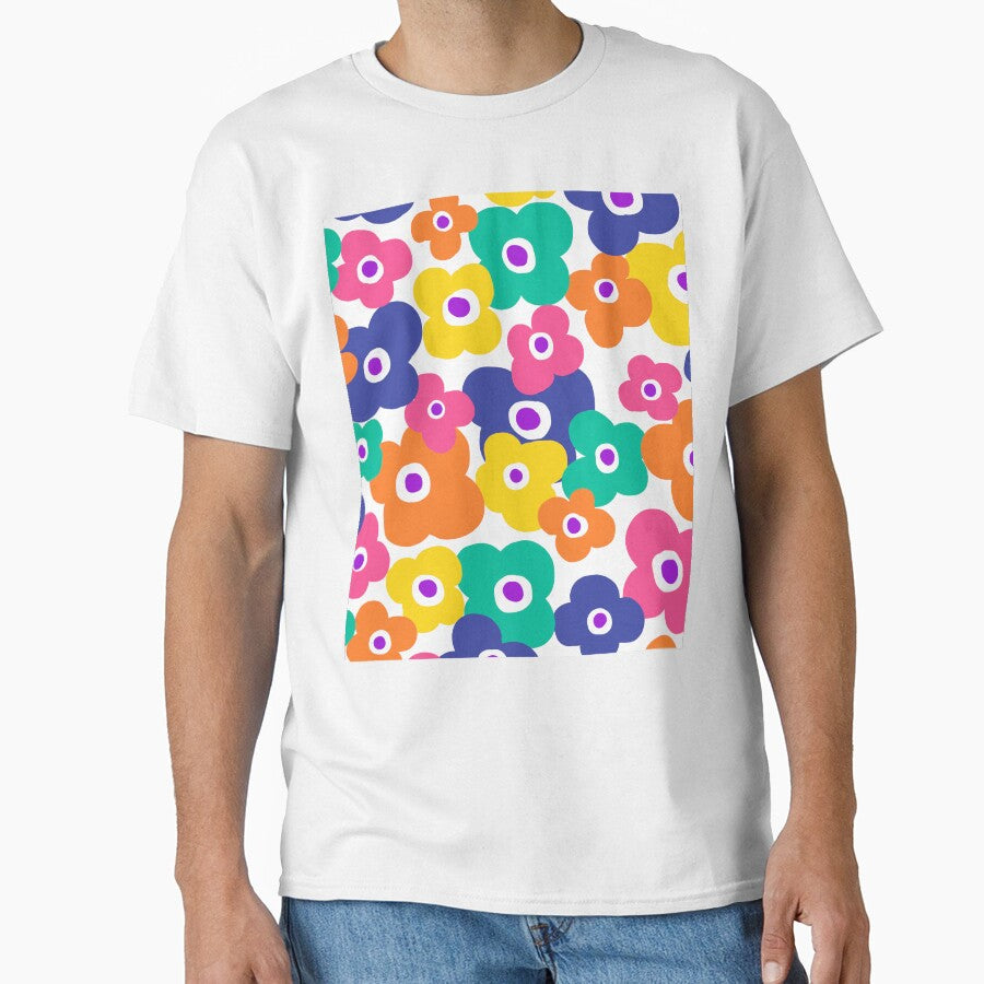 Colorful 70s Vintage Retro Flower Power Pattern by Deutschic
