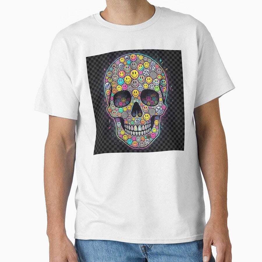 Skull Smile Acid Art – Psychedelic Neon Skull Rave & Streetwear Style by PLUSHIWORLDtm