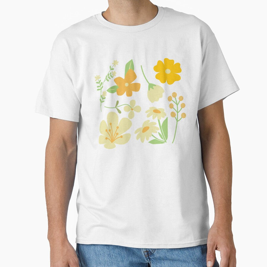 Lispe Boho Retro Floral Design – Warm Yellow Wildflower Vibes by Lispe-Designs