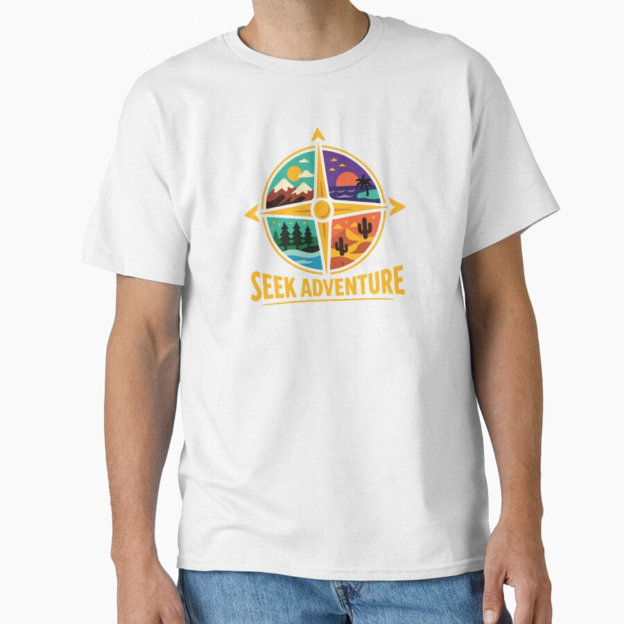 Seek Adventure Compass – Travel & Nature Explorer Design by PrintMastery
