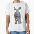 W is for White Rhino , White Rhinoceros – African Rhino Wildlife Art by PrettylittlepastelUk
