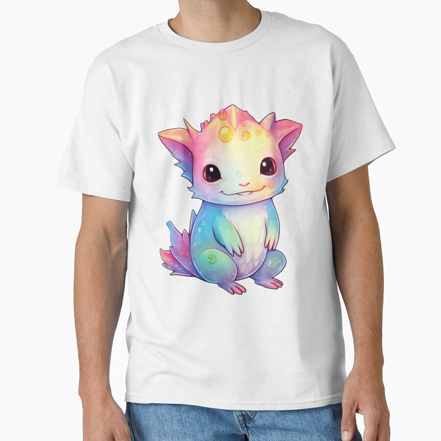 Rainbow Axolotl Cute Little Kawaii Creature - Pink Animals by Alcyonian