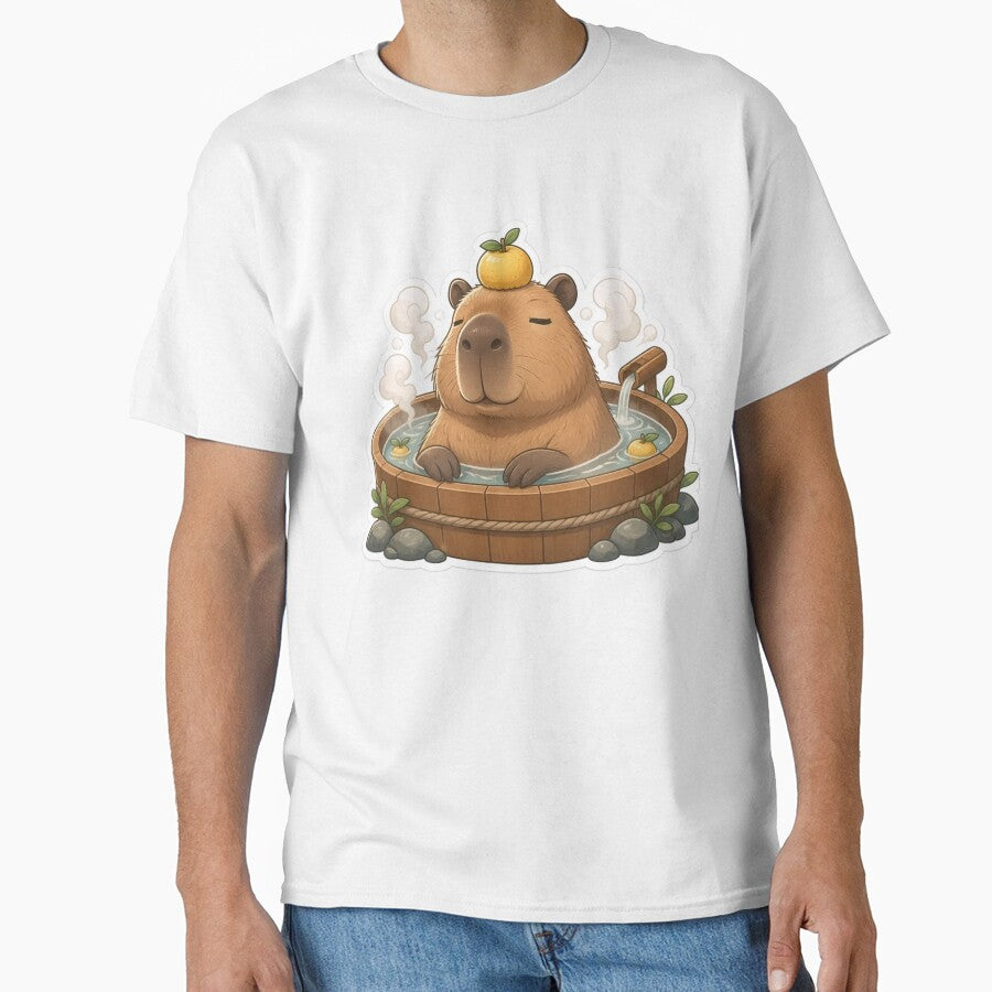Capybara Hot Spring Zen Cute Animal by StickyGuys