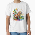Cute watercolor vibrant rinbow capybara by Ann Miu Deluxe