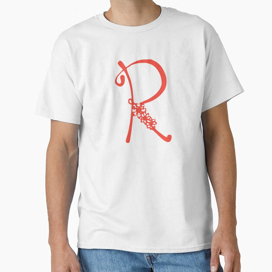 Floral Initial monogram R by Creative-draw