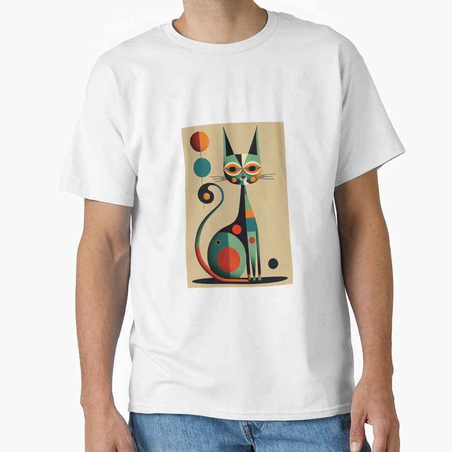 Mid Century Cat 7 Abstract Art Print Painting Wall Decor by winterkitty88