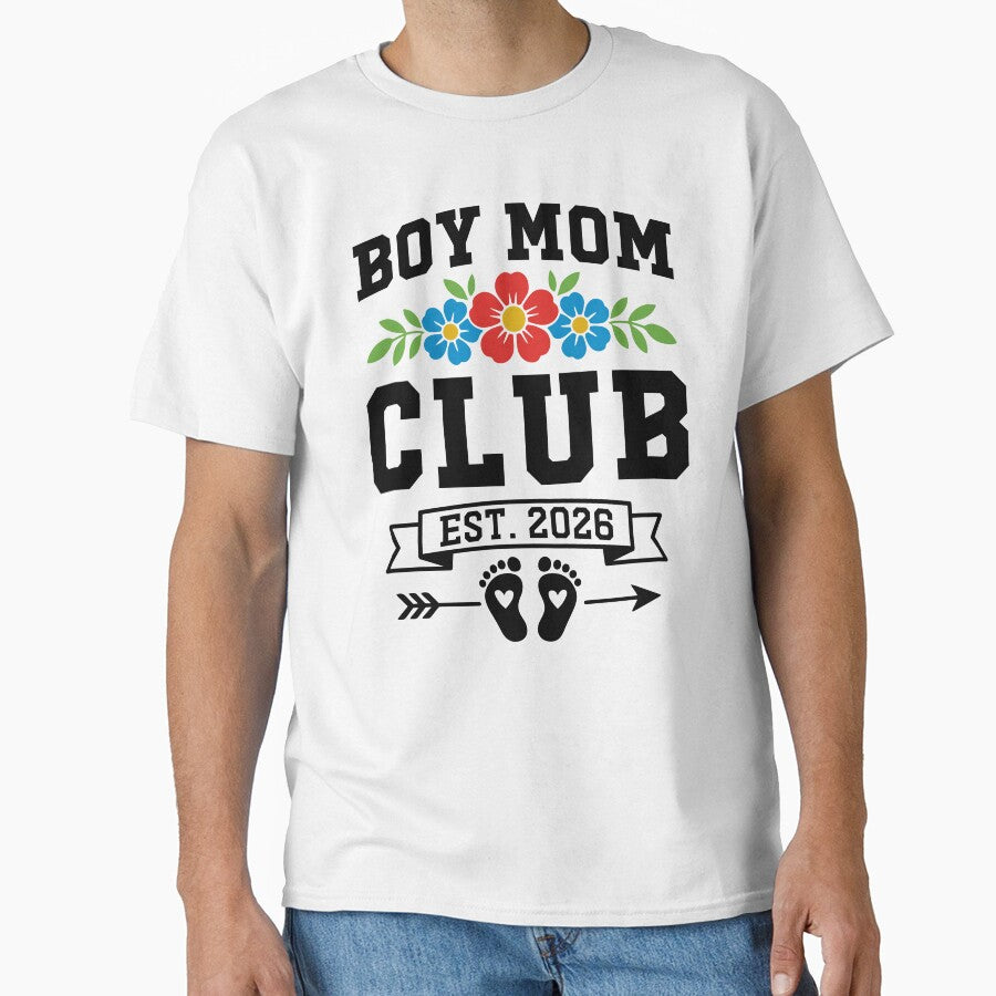 Boy Mom Club Est 2026 – Cute Baby Announcement New Parent by gunaone-design