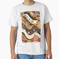 Retro Floral Waves Pattern in Earth Tones by weirdfishes123