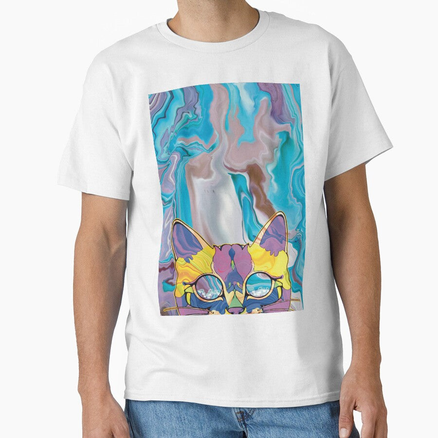 Psychedelic Trippy Cat – Chromatic Pop Vision by Odd Mood Studio