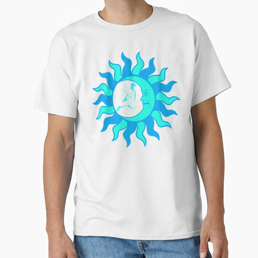 Pigeon Yoga Pose With Sun And Moon by TeesFashion