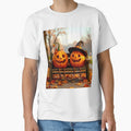 Happy Halloween Pumpkins on Bench by MariaTheExpert