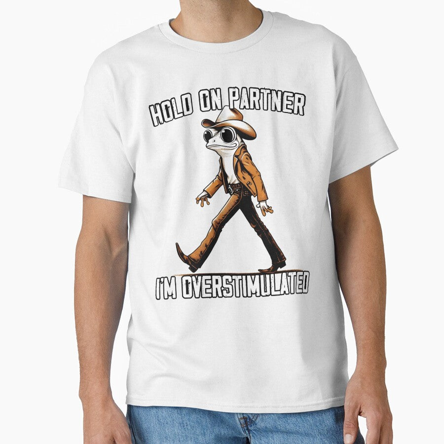 Hold On Partner I'm Overstimulated Cowboy Frog Western vinta by MTRBSK11