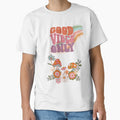 Good Vibes Only Trippy Retro Floral Mushroom Design by PancakeToad