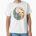 Boho Minimalist Sea Otters Yin Yang Water Flow by Arc2020