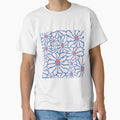Baby blue  bloom. Retro floral pattern by ReneMagritteArt