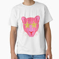 Star eyed preppy cheetah / panther / tiger with gold glittery eyes in pink by SUUSCK ★