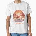 Retro Daddysaurus Sunset Dino Family Silhouette by MythicCotton