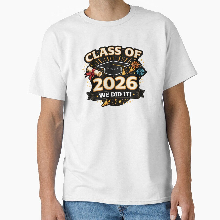 Class of 2026 Graduation Cap Fireworks Senior Grad Gift Shirt Sticker #2 by jglobal360
