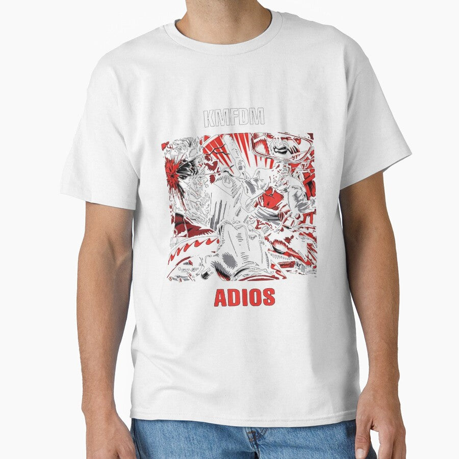 KMFDM Adios Men Short Sleeve Round Neck Summer by ErnserLessie