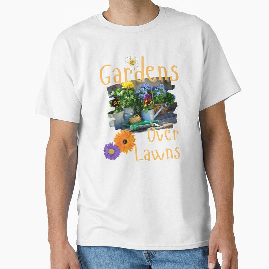 Gardens Over Lawns Colorful Flower Design by EarthArtDesigns