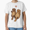 Cute Otter Couple in Love – Adorable Animal Illustration by graphicnew