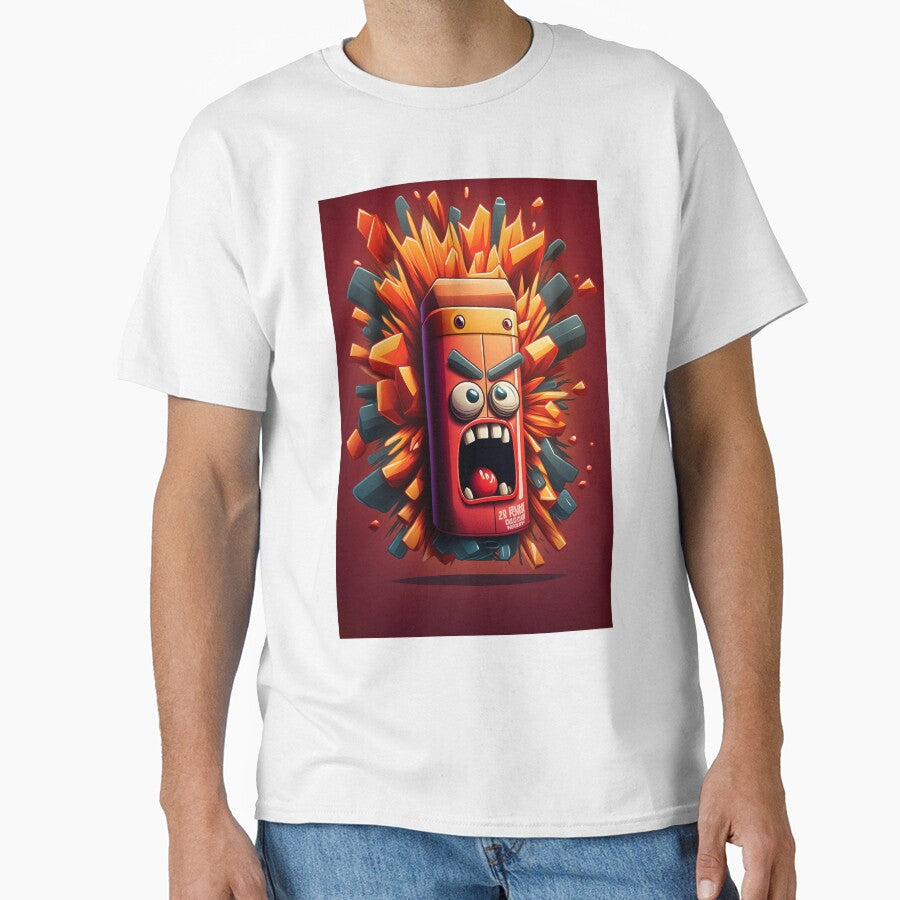 Colorful Cartoon Angry Dynamite Stick Design by EnzoZs