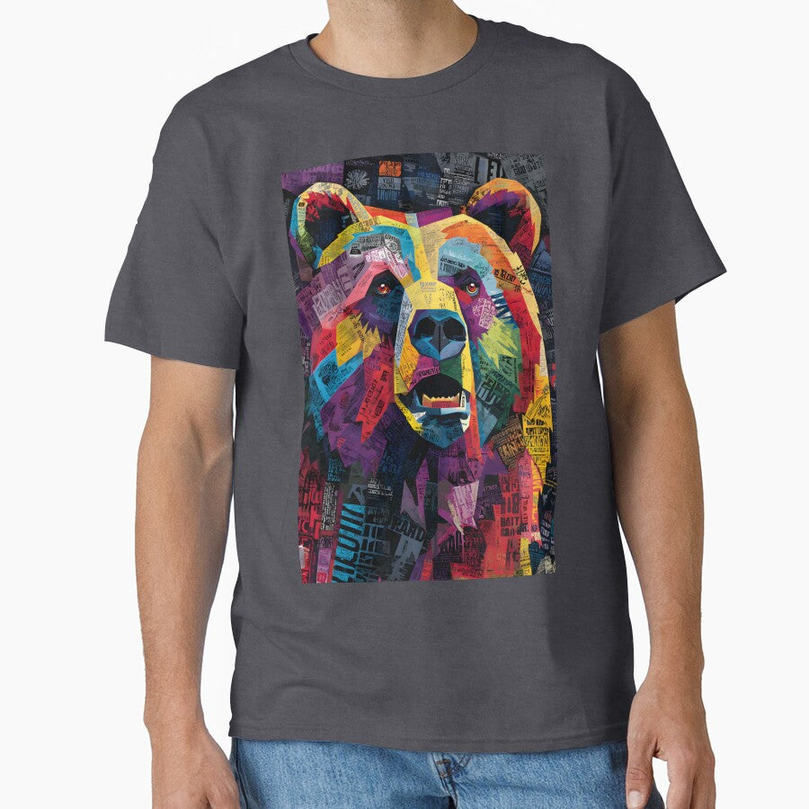 Protect the Wild Bear - Dynamic Face Composition with Energetic Shapes and Patterns by OlfactoART Studio