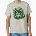 Ugly Cute Raccoon “I Tried” – Messy Sketch Anti Design Forest Green by JonelCrafts