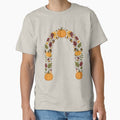 Boho Autumn Floral Arch Pumpkin Fall Botanical Frame by Dzblack