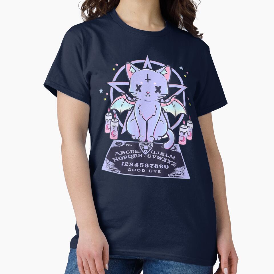 Kawaii Pastel Goth Cute and Creepy Occult Cat Ouija Board by Creatiforge