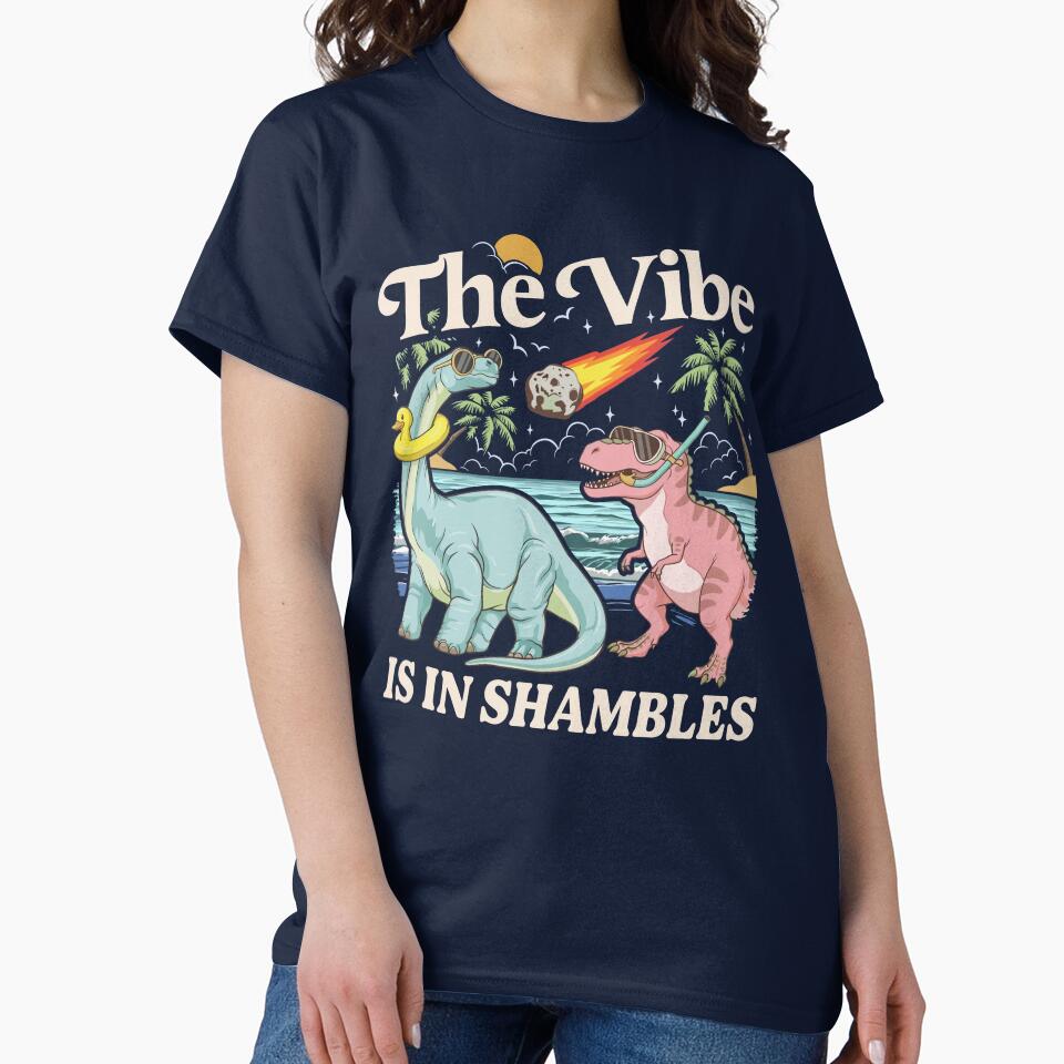 The Vibe Is Dinosaur | Cute Retro Dino Aesthetic by Krasnovaovaova