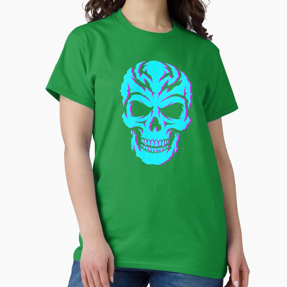 Cyberpunk Glitch Skull Neon Tribal 2026 by MarCinu Art