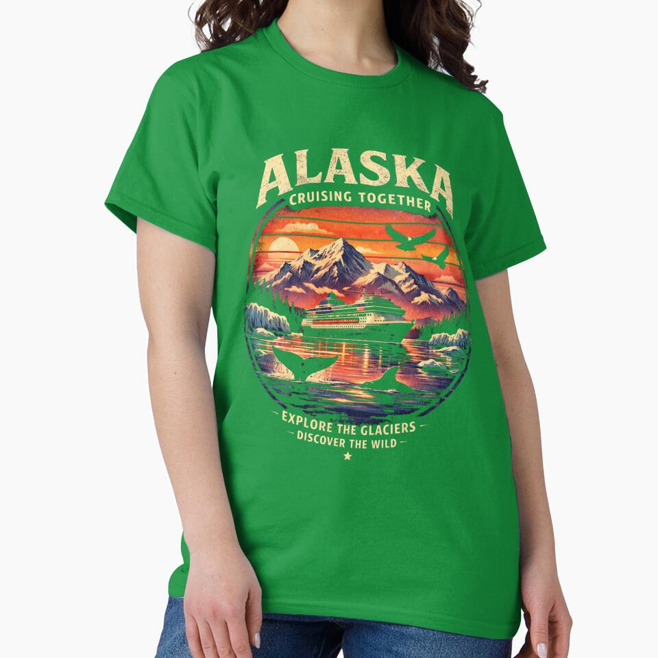 Alaska Cruise Vacation T-Shirt – Explore The Glaciers & Wild Adventure, Alaska Wildlife Nature Graphic Tee, Travel Souvenir Shirt by BuzzifyStore