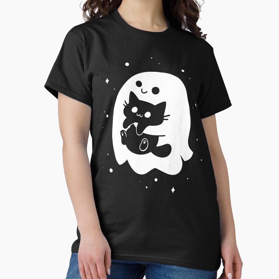 Spooky Cat Snatcher - Ghost Holding Black Cat by Snouleaf