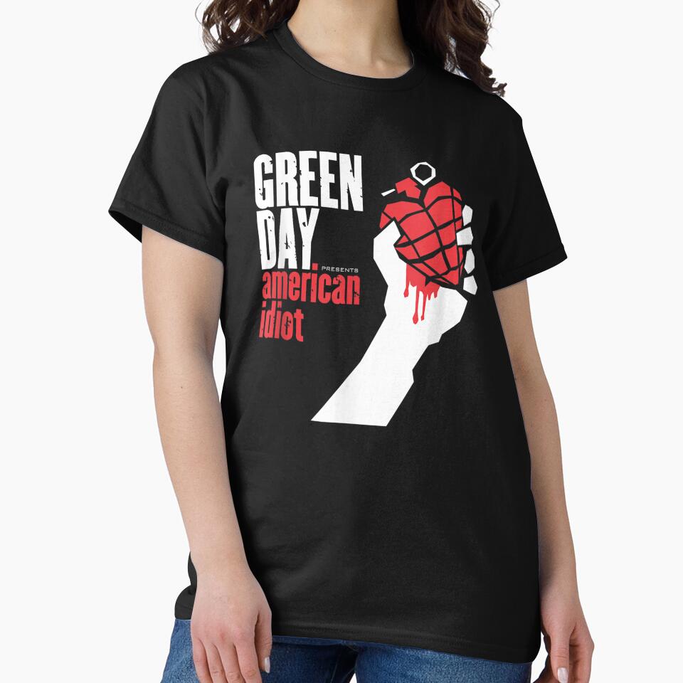 Green Day American Idiots for Men and Women Music Album Tees by James Kelly