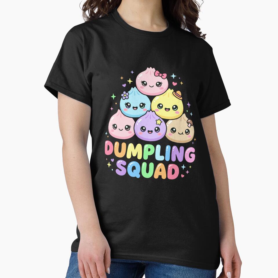 Dumpling Squad Cute Kawaii Pastel Dim Sum Food by VibeWear2026