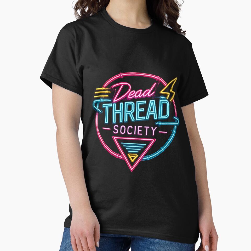 Dead Thread Society Neon Sign Retro Cyberpunk Logo by Kevin Shearer