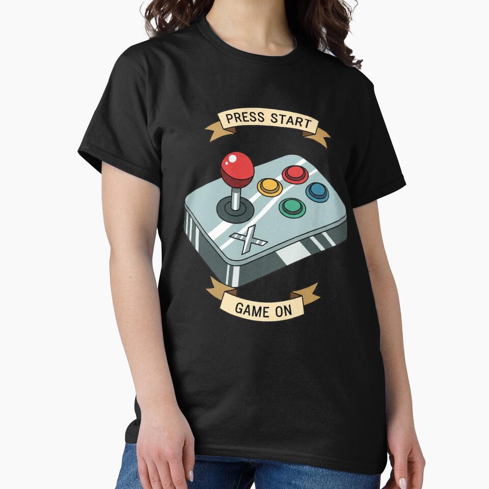Retro Arcade Controller Press Start Game On Tattoo by Dzblack