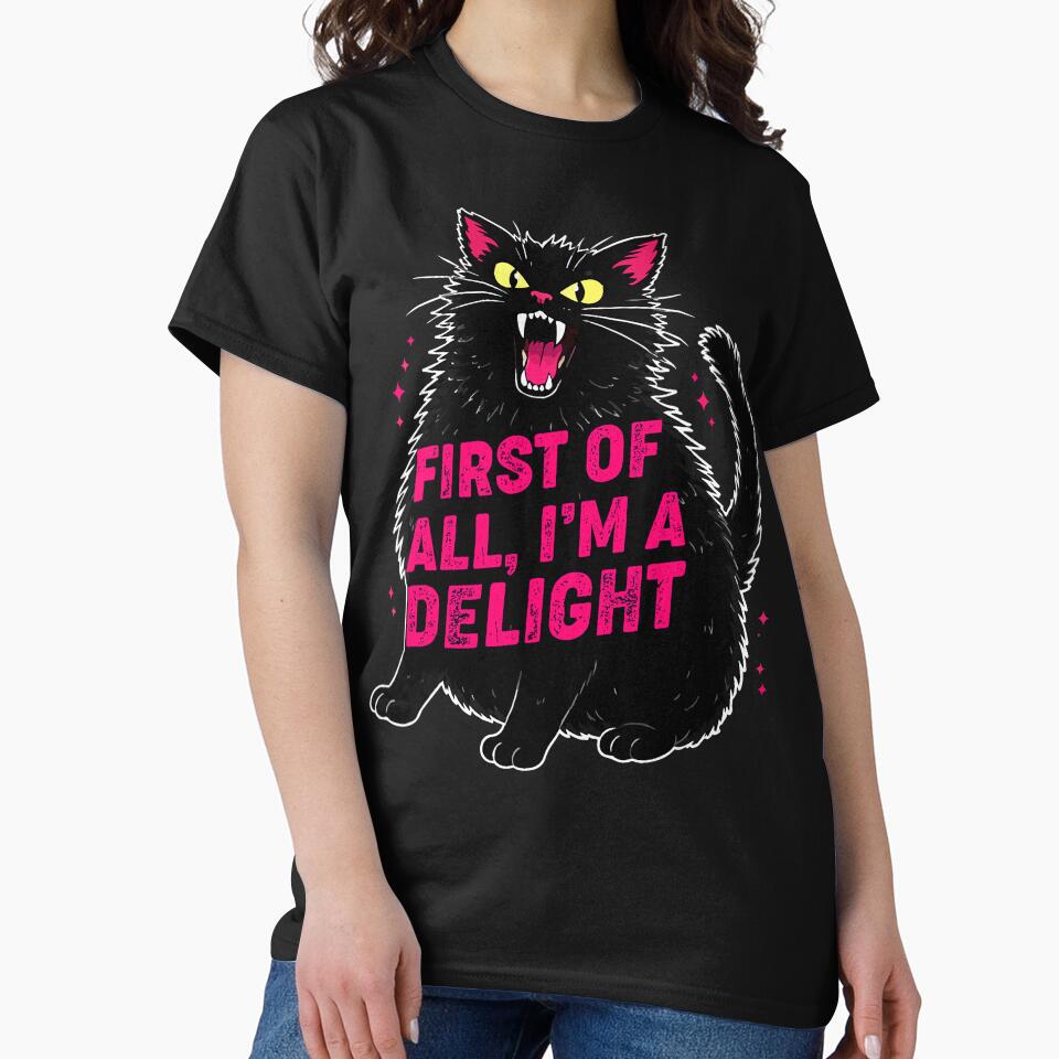 First of All I'm a Delight Roaring Black cat by Michasstuckey